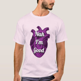 Aangepast nummer I'm Good Subtle Asexual Heart T-shirt