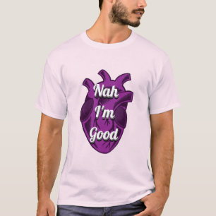 Aangepast nummer I'm Good Subtle Asexual Heart T-shirt