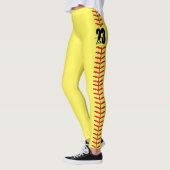 Aangepast nummer Softball Leggings (Links)