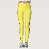 Aangepast nummer Softball Leggings (Voorkant)