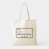 Aangepast nummer tote bag (Achterkant)
