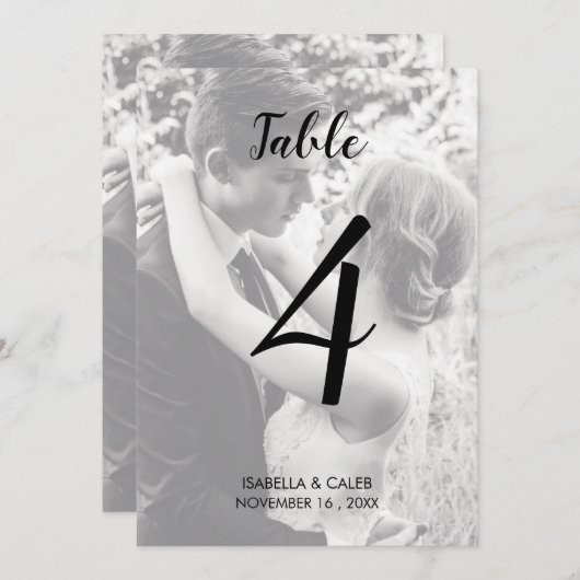 Aangepast nummer van de foto-wedloop kaart (Voorkant / Achterkant)