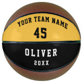 Aangepast nummer van het gele team van Basketball Basketbal (Voorkant)