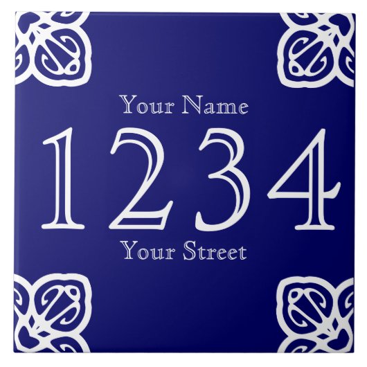 Aangepast nummer van Spaans huis Tegeltje (Voorkant)