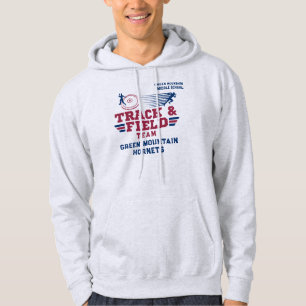 Aangepast nummer van track- en veldteamnaam hoodie