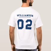 Aangepast nummer van track- en veldteamnaam t-shirt (Achterkant)