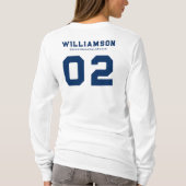 Aangepast nummer van track- en veldteamnaam t-shirt (Achterkant)