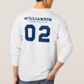 Aangepast nummer van track- en veldteamnaam t-shirt (Achterkant)