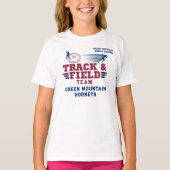 Aangepast nummer van track- en veldteamnaam t-shirt (Voorkant)