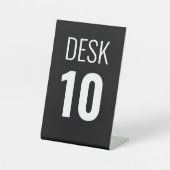 Aangepast nummer voetstuk teken voor business desk reclamebord met voetstuk (Voorkant)