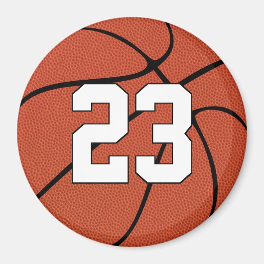 Aangepast nummer voor Basketball Player of Initial Magneet (Voorkant)