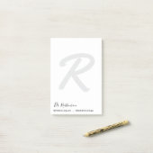 Aangepast Obgyn Verloskundige Gynaecoloog Monogram Post-it® Notes (Op bureau)