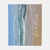 Aangepast Ocean Beach Fleece Deken (Voorkant)