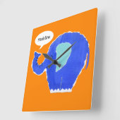 Aangepast olifant vierkante klok (Hoek)