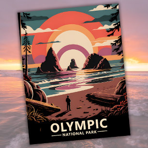 Aangepast Olympisch Nationaal Park Rialto Beach Zo Briefkaart