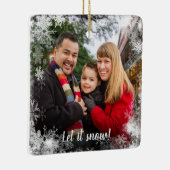 Aangepast om de 2-zijdige serie kerstfoto's te mak keramisch ornament (Rechts)