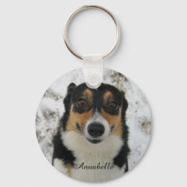 Aangepast om de foto van uw hond te uploaden met n sleutelhanger