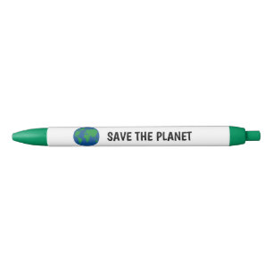 Aangepast om de logo schrijfpennen op aarde op te  blauwe inkt pen