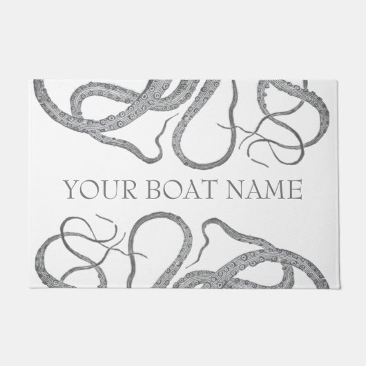 Aangepast om de naam nautische octopus kraken toe  deurmat (Voorkant)