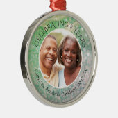 Aangepast om het even welk Jubileum te bewaren Metalen Ornament (Rechts)