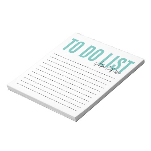 Aangepast om lijst te doen | BLAUWGROEN Notitieblok (Linkerzijde)