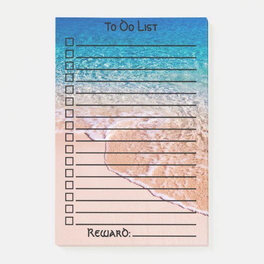 Aangepast om lijst te doen | Duidelijke watergolve Post-it® Notes (Voorkant)