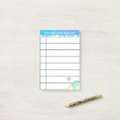 Aangepast om lijst te doen post-it® notes (Op bureau)