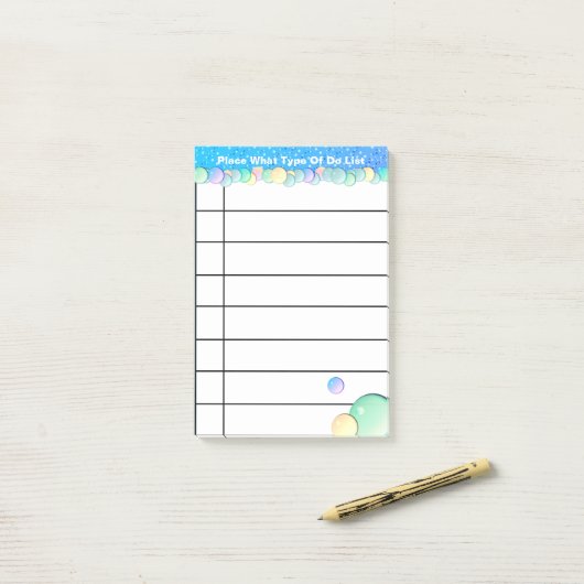 Aangepast om lijst te doen post-it® notes (Op bureau)