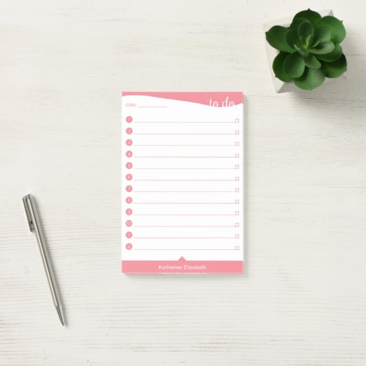 Aangepast om lijst te doen - Roze Post-it® Notes (Kantoor)