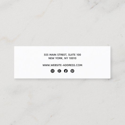 Aangepast om Logo 4-hoesjes te plaatsen Mini Visitekaartje (Achterkant)