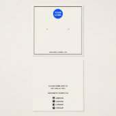 Aangepast om Logo crème met juwelenweergave toe te Vierkante Visitekaartjes (Voorkant /achterkant)