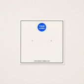 Aangepast om Logo crème met juwelenweergave toe te Vierkante Visitekaartjes (Voorkant)