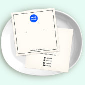 Aangepast om Logo crème met juwelenweergave toe te Vierkante Visitekaartjes