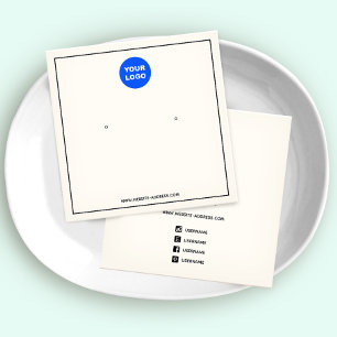 Aangepast om Logo crème met juwelenweergave toe te Vierkante Visitekaartjes