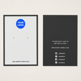 Aangepast om Logo donkergrijze sierjuwelen-weergav Visitekaartje