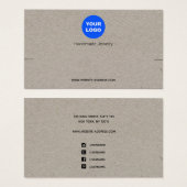 Aangepast om Logo Kraft Bracelet-display toe te vo Visitekaartje (Voorkant /achterkant)