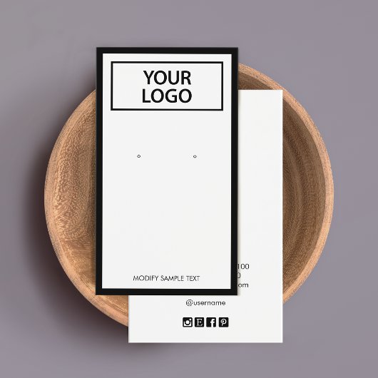 Aangepast om Logo zwarte rand voor het oormerken v Visitekaartje