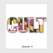 Aangepast om Maryland vlag Cult Decal te knippen Sticker (Vel)