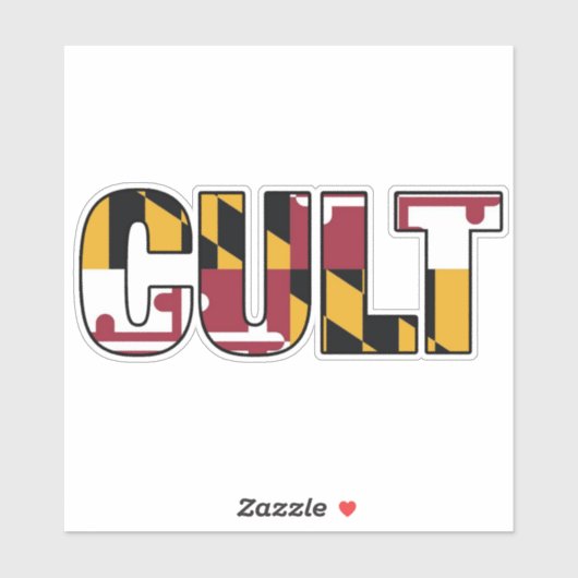 Aangepast om Maryland vlag Cult Decal te knippen Sticker (Vel)