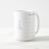 Aangepast om Paarse bloemen te doen Koffiemok (Voorkant rechts)