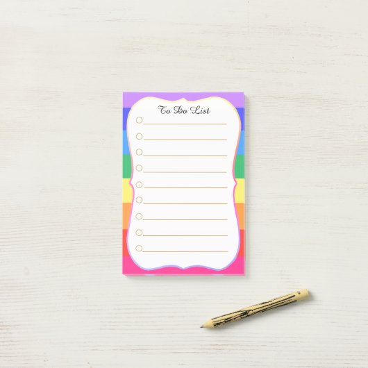 Aangepast om Rainbow aan te bieden Post-it® Notes (Op bureau)