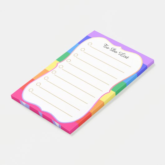 Aangepast om Rainbow aan te bieden Post-it® Notes (Schuin)