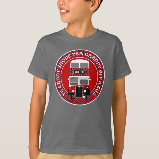 Aangepast om  Tartanbus T-Shirt aan te passen (Voorkant)