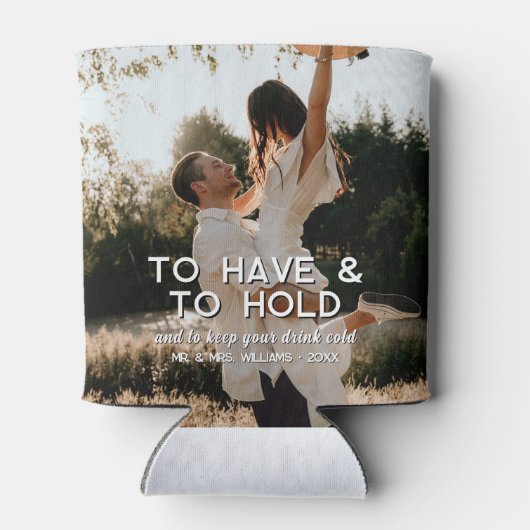 Aangepast om te hebben & om Drink koude trouwfoto  Blikjeskoeler (Achterkant)