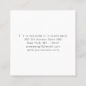 Aangepast om uw Logo minimalistische Square-bedrij Vierkante Visitekaartje (Achterkant)