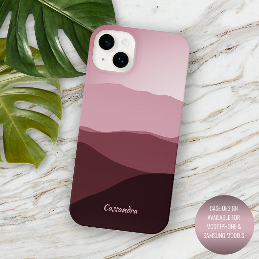 Aangepast ombre Mauve Taupe Light Blush Pink Abstr iPhone Hoesje