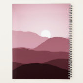 Aangepast ombre Mauve Taupe Light Blush Pink Abstr Planner (Achterkant)