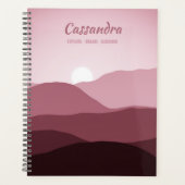 Aangepast ombre Mauve Taupe Light Blush Pink Abstr Planner (Voorkant)