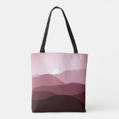 Aangepast ombre Mauve Taupe Light Blush Pink Abstr Tote Bag (Achterkant)