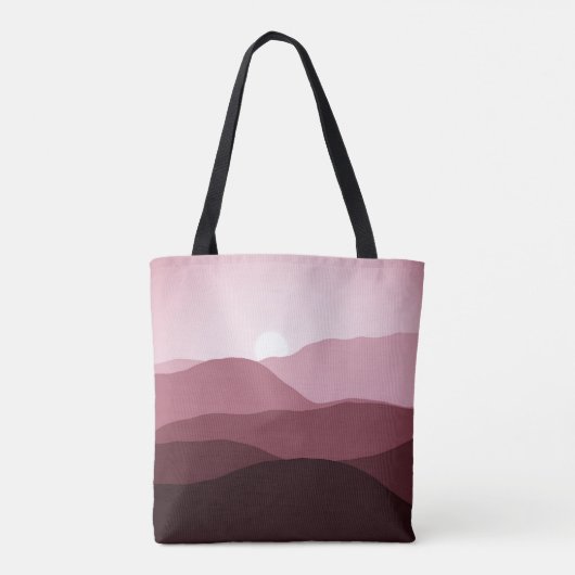 Aangepast ombre Mauve Taupe Light Blush Pink Abstr Tote Bag (Achterkant)